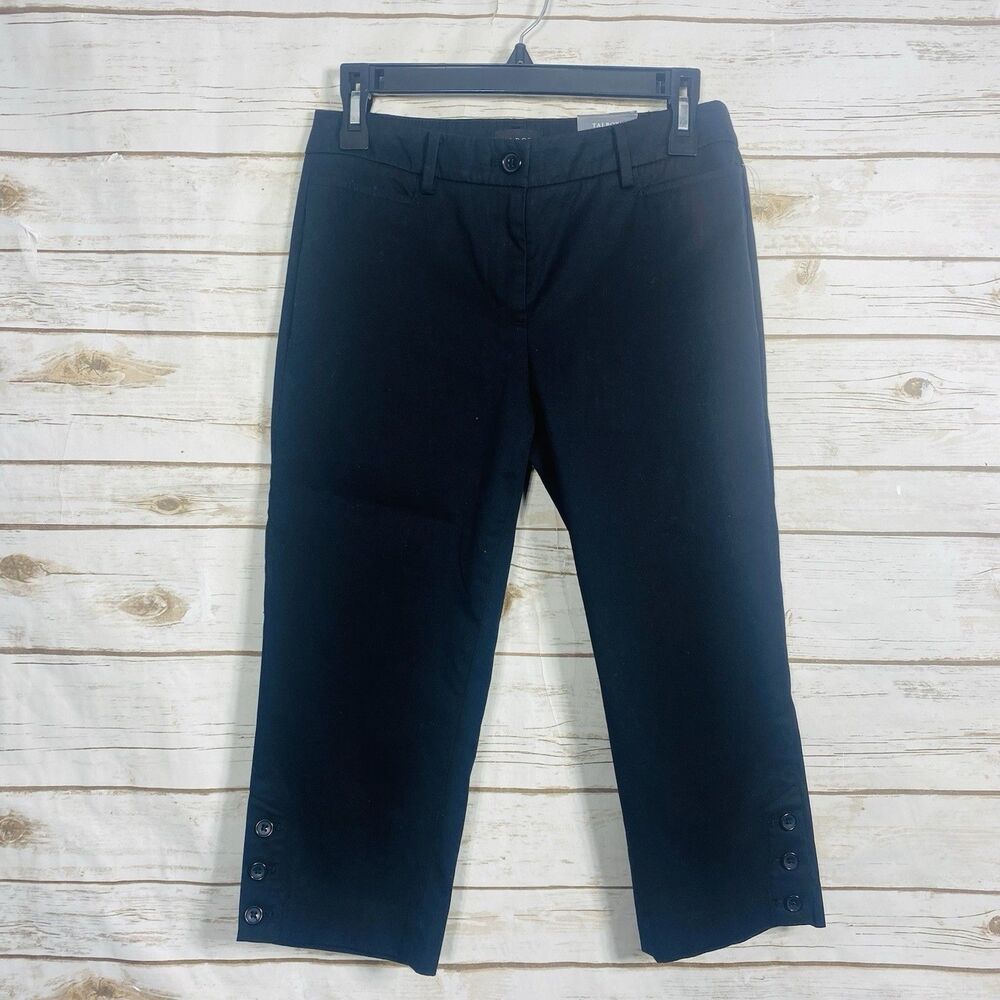 Talbots Women Perfect Skimmer Pedal Pusher Slim Leg Navy Blue Pants Size 2P NWT